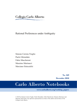 Rational Preferences under Ambiguity