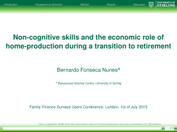 Non-cognitive skills and the economic role of