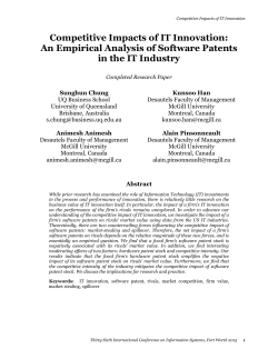 Competitive Impacts of IT Innovation: An
