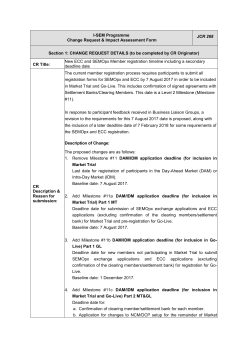 JCR_268 New ECC and SEMOpx Member registration timeline
