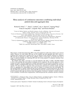Meta-analysis of continuous outcomes combining individual patient