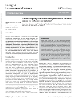 An elastic-spring-substrated nanogenerator as an active sensor for