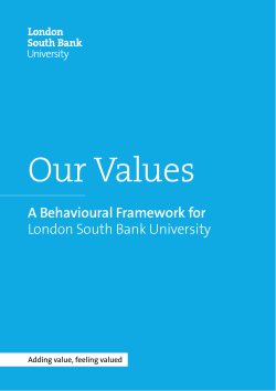 Our Values - London South Bank University