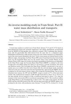An inverse modeling study in Fram Strait. Part II: water mass