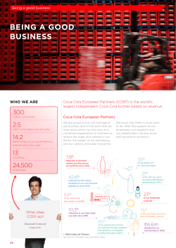 being a good business - Coca