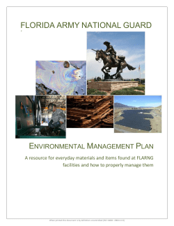 Environmental Management Plan - CFMO Environmental Education
