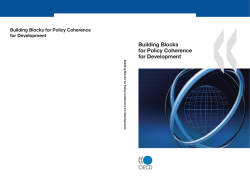 Building Blocks for Policy Coherence for Development