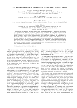Lift and drag forces on an inclined plow moving over a granular