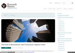 The Arts in Boomtown: San Francisco`s Space Crisis | Kenneth