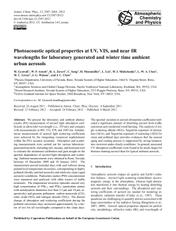 Photoacoustic optical properties at UV, VIS, and near IR