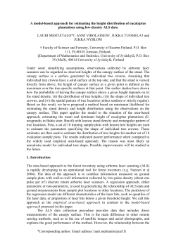 A model-based approach for estimating the