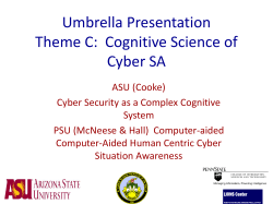 Cyber Defense as a Sociotechnical System