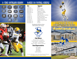 14 - TIME SOUTHLAND CHAMPS! McNEESE 2016 FOOTBALL