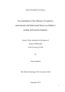 An examination of the influence of cognitive