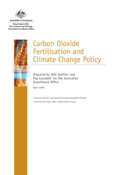 Carbon Dioxide Fertilisation and Climate Change Policy
