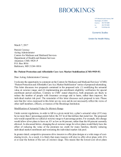 March 7, 2017 Patrick Conway Acting