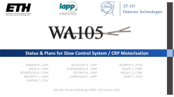 CRP Motorisation Status