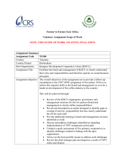 Karagwe District Cooperative Union (KDCU) is a member