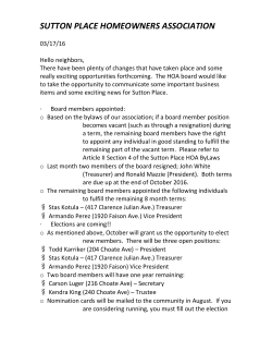 sutton place homeowners association