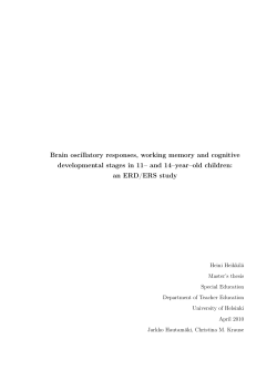 Brain oscillatory responses, working memory and cognitive
