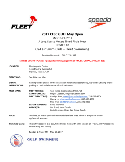 2017 CFSC GULF May Open Cy-Fair Swim Club &ndash; Fleet Swimming