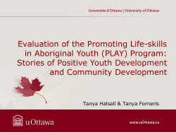 Evaluation of a leadership program for First Nations youth: A
