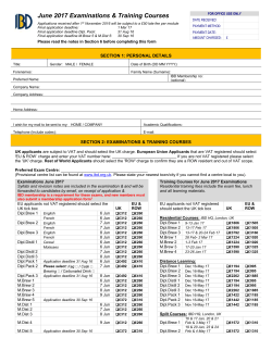 section 1: personal details - Institute Of Brewing and Distilling