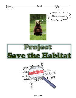 Ecology Webquest - Science with Mr. Ascher