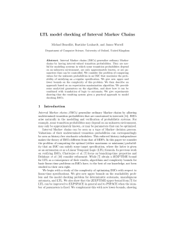 LTL model checking of Interval Markov Chains