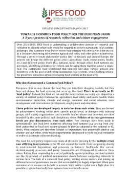 Common Food Policy
