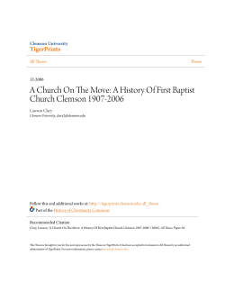 A Church On The Move: A History Of First Baptist