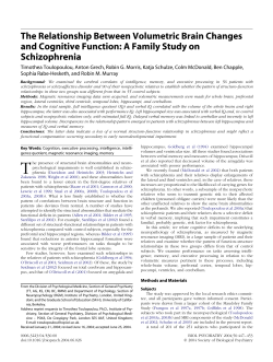 The Relationship Between Volumetric Brain Changes and Cognitive