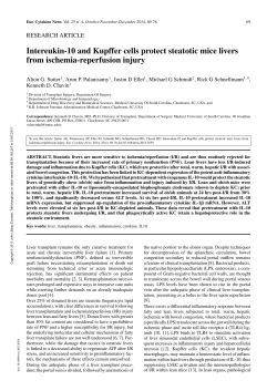 Intereukin-10 and Kupffer cells protect steatotic mice livers from