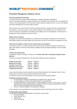 Presentation Management / Speakers` Service