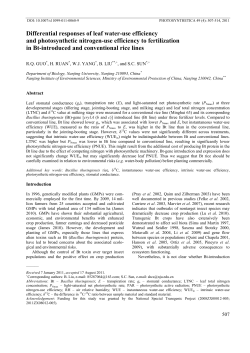 Differential responses of leaf water