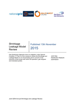 Shrinkage Leakage Model Review - Joint Office of Gas Transporters