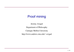 Proof mining - Andrew.cmu.edu