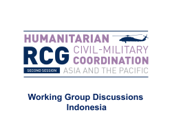 Indonesia RCG Second Session work plan presentations (2016)