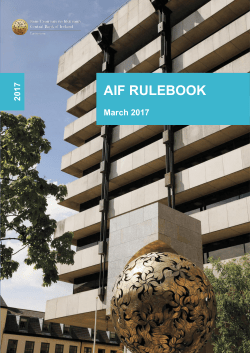 aif rulebook - Central Bank of Ireland