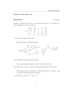 Consider a Markov chain