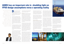AHMS has an important role in shedding light on FPSO
