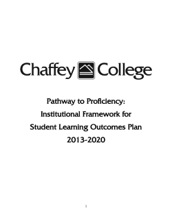 Pathway to Proficiency: Institutional Framework for
