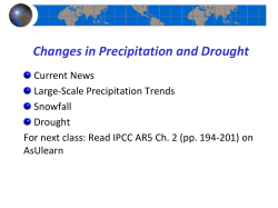 Changes in Precipitation and Drought