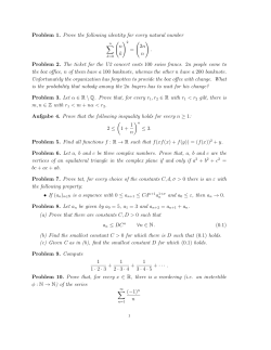 Problem 1. Prove the following identity for every natural number