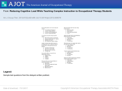 Slide () - American Journal of Occupational Therapy