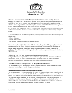 Campus Safety Questions Information and FAQ`s