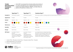 tagra encapsulated pigments range