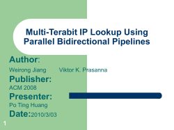 Compress the Route Table Stored in TCAM by Using - CSIE -NCKU