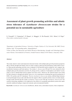 Assessment of plant growth promoting activities and abiotic stress