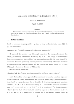 Homotopy nilpotency in localized SU(n)